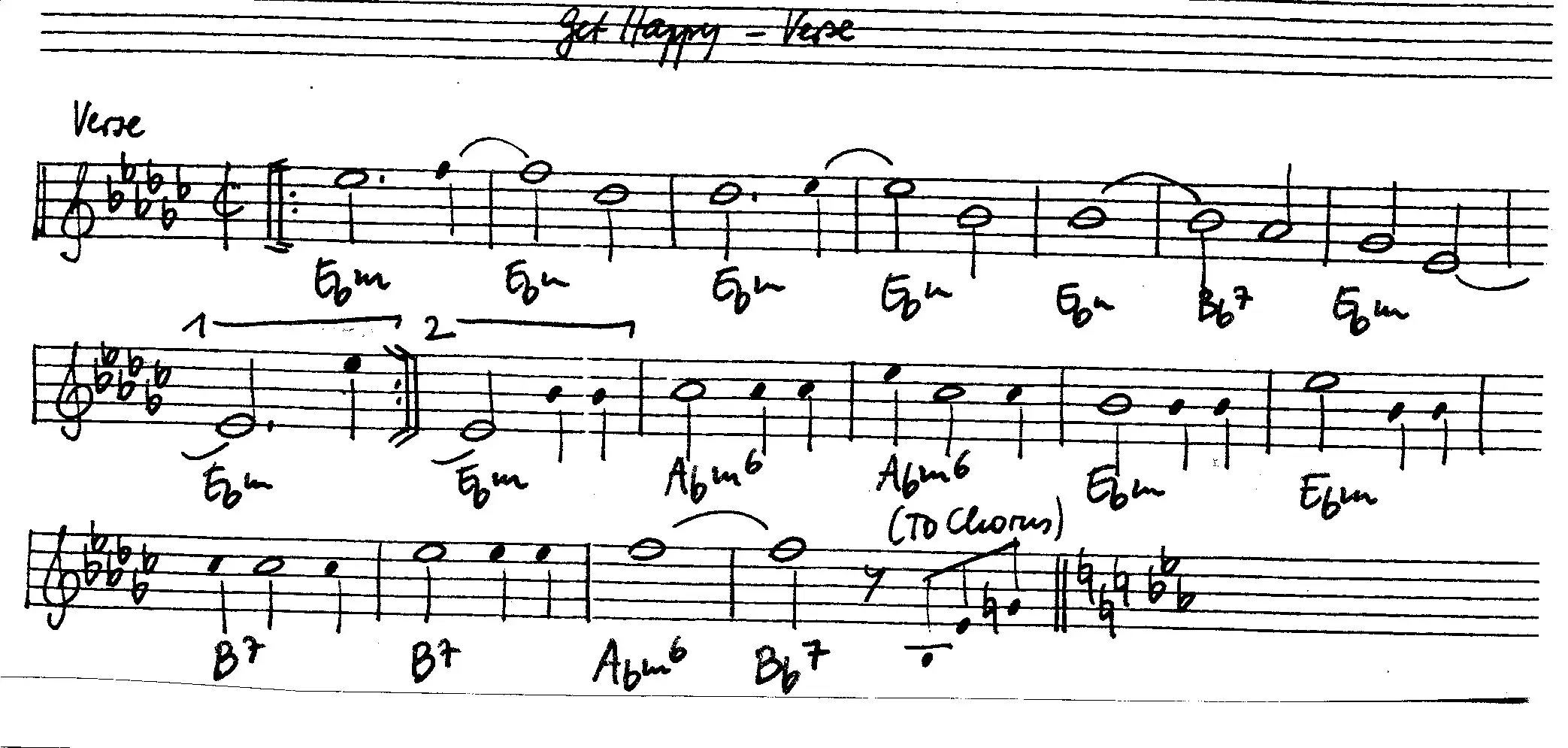 get happy - verse partition gratuite - Offerte par The Jungle Jazz Band